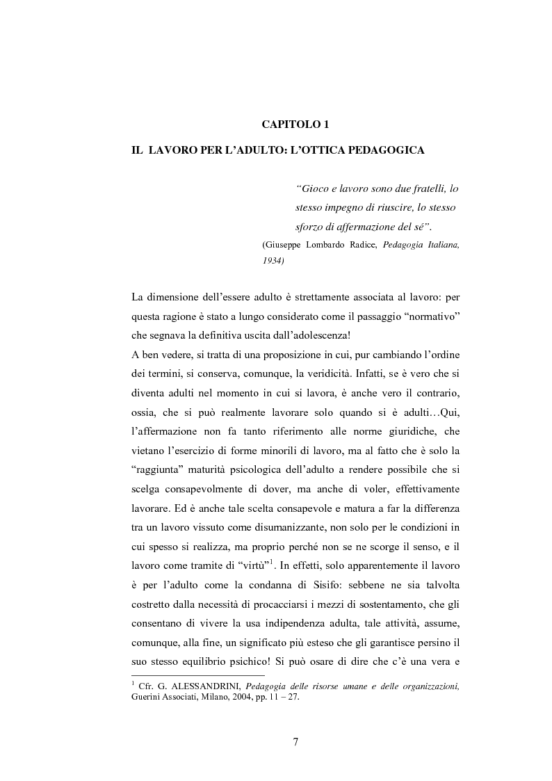 Anteprima della tesi: L'adulto e il lavoro, Pagina 6