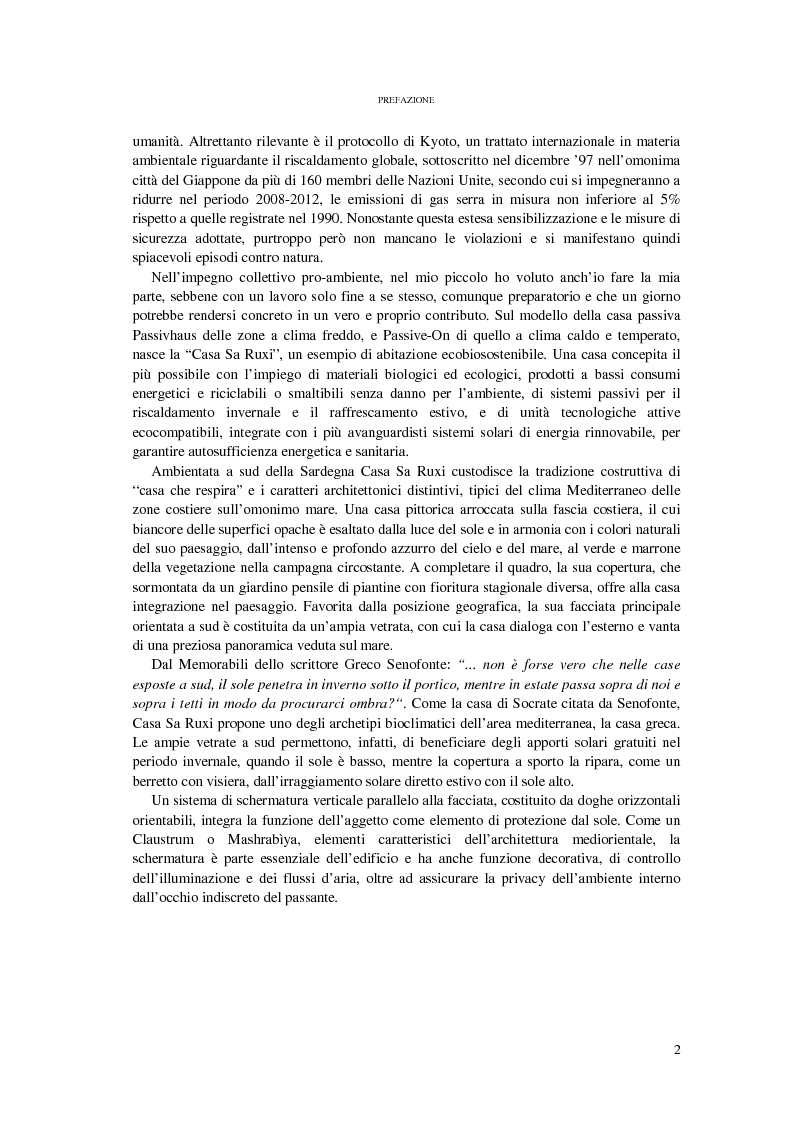 Anteprima della tesi: CASA SA RUXI - Abitazione sostenibile in zona a clima mediterraneo, Pagina 3