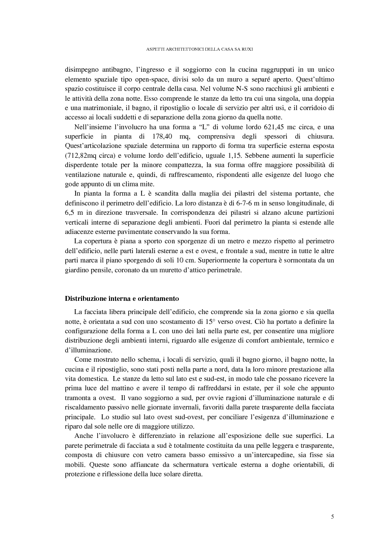 Anteprima della tesi: CASA SA RUXI - Abitazione sostenibile in zona a clima mediterraneo, Pagina 6