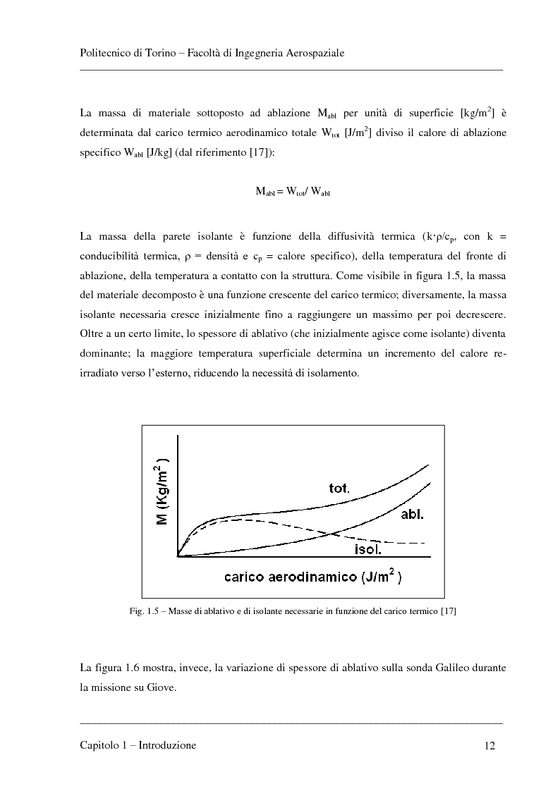 Anteprima della tesi: Modellizzazione dei fenomeni di ablazione superficiale di scudi termici per veicoli di rientro, Pagina 8