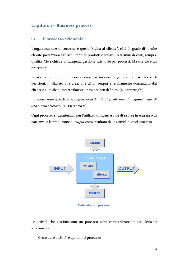 Anteprima della tesi: Definizione, ottimizzazione e monitoraggio dei processi aziendali con ARIS Business Process Management, Pagina 6