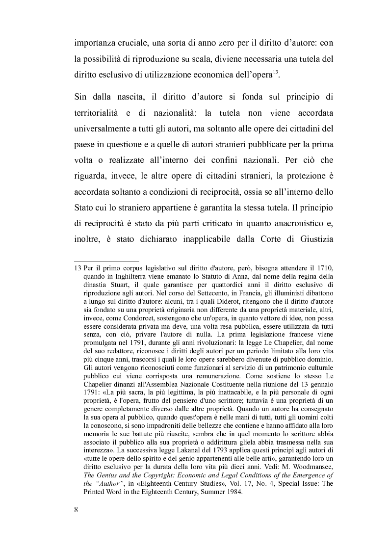 Anteprima della tesi: Il diritto d’autore nella società globalizzata: tra equo compenso, DRM e file sharing, Pagina 9