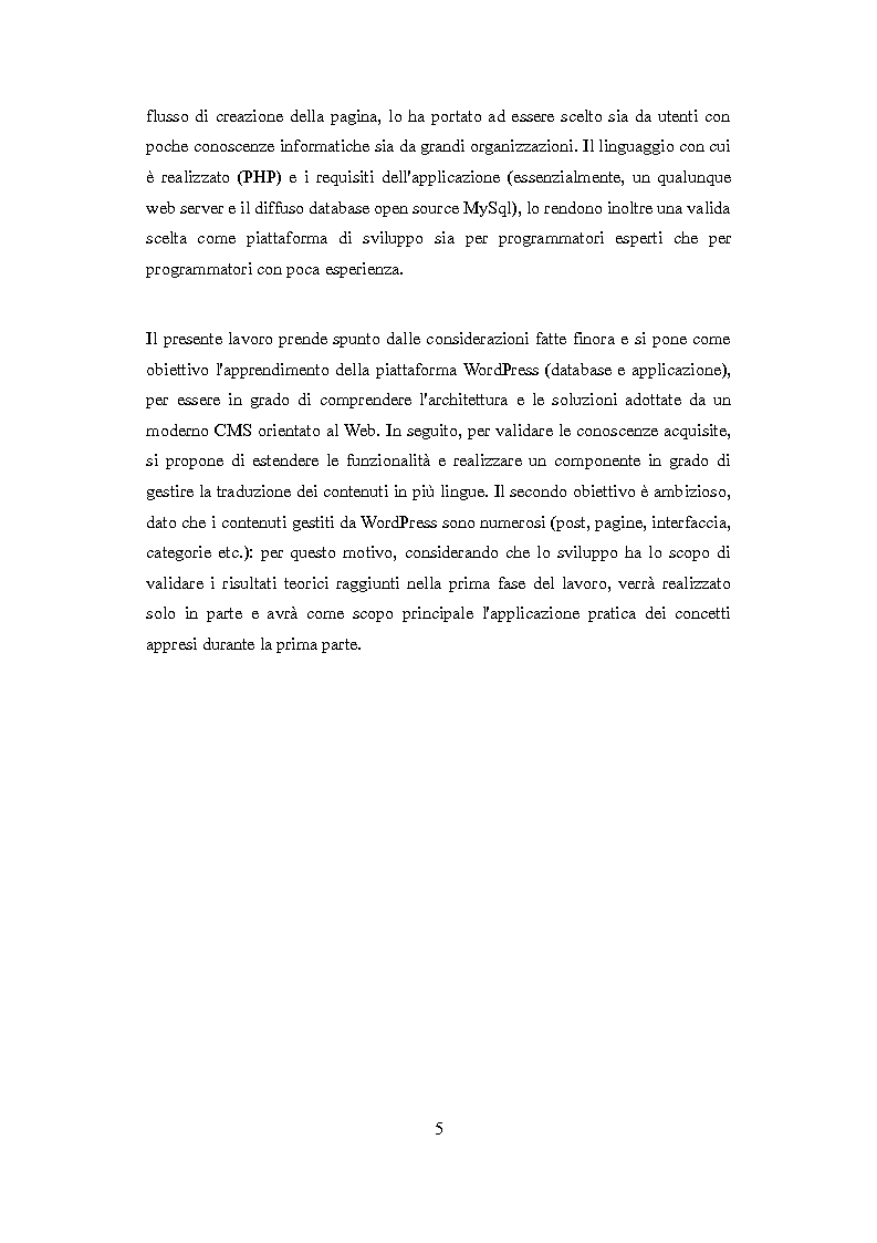 Anteprima della tesi: Realizzazione di un template multilingua per la piattaforma WordPress, Pagina 3