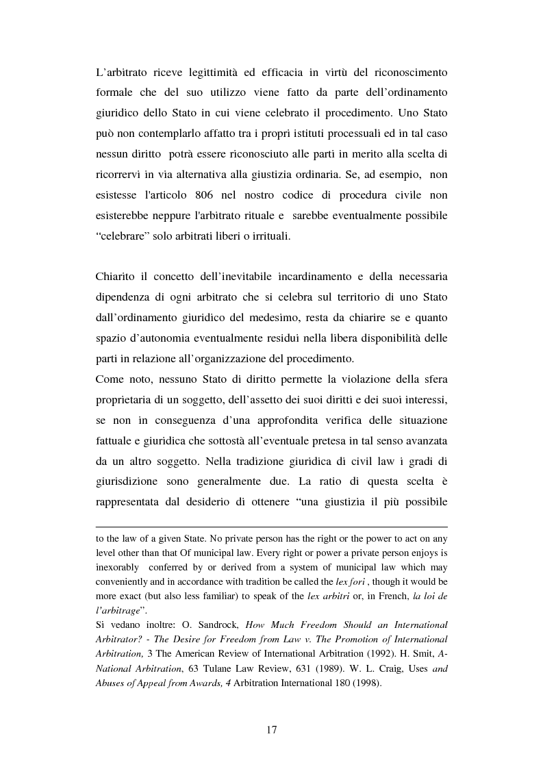 Anteprima della tesi: L’arbitrato commerciale internazionale. Il riconoscimento del lodo annullato nel paese d’origine ex articoli v(1)(e) e vII convenzione di New York del 1958, Pagina 10