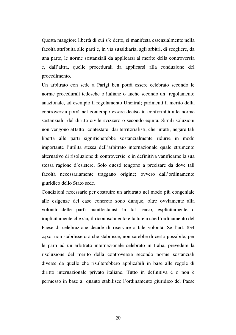 Anteprima della tesi: L’arbitrato commerciale internazionale. Il riconoscimento del lodo annullato nel paese d’origine ex articoli v(1)(e) e vII convenzione di New York del 1958, Pagina 13