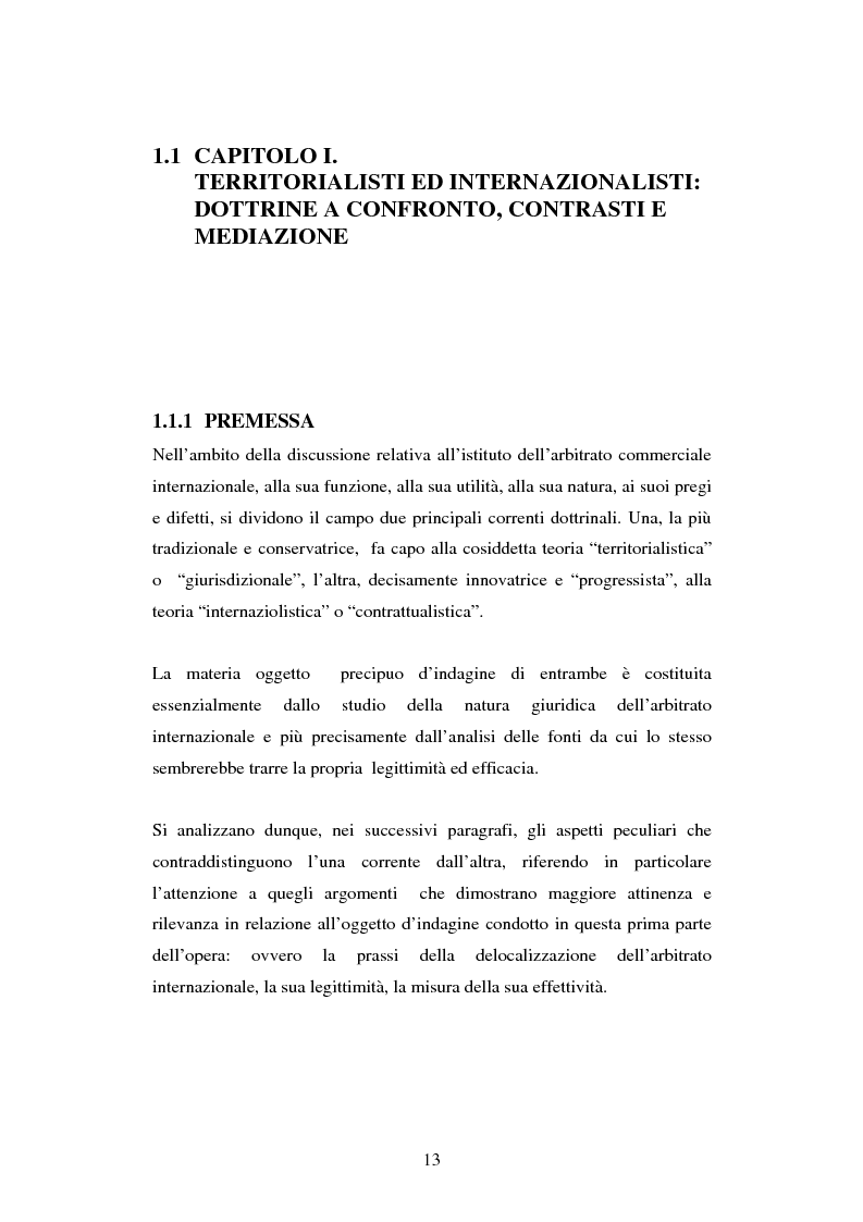 Anteprima della tesi: L’arbitrato commerciale internazionale. Il riconoscimento del lodo annullato nel paese d’origine ex articoli v(1)(e) e vII convenzione di New York del 1958, Pagina 6