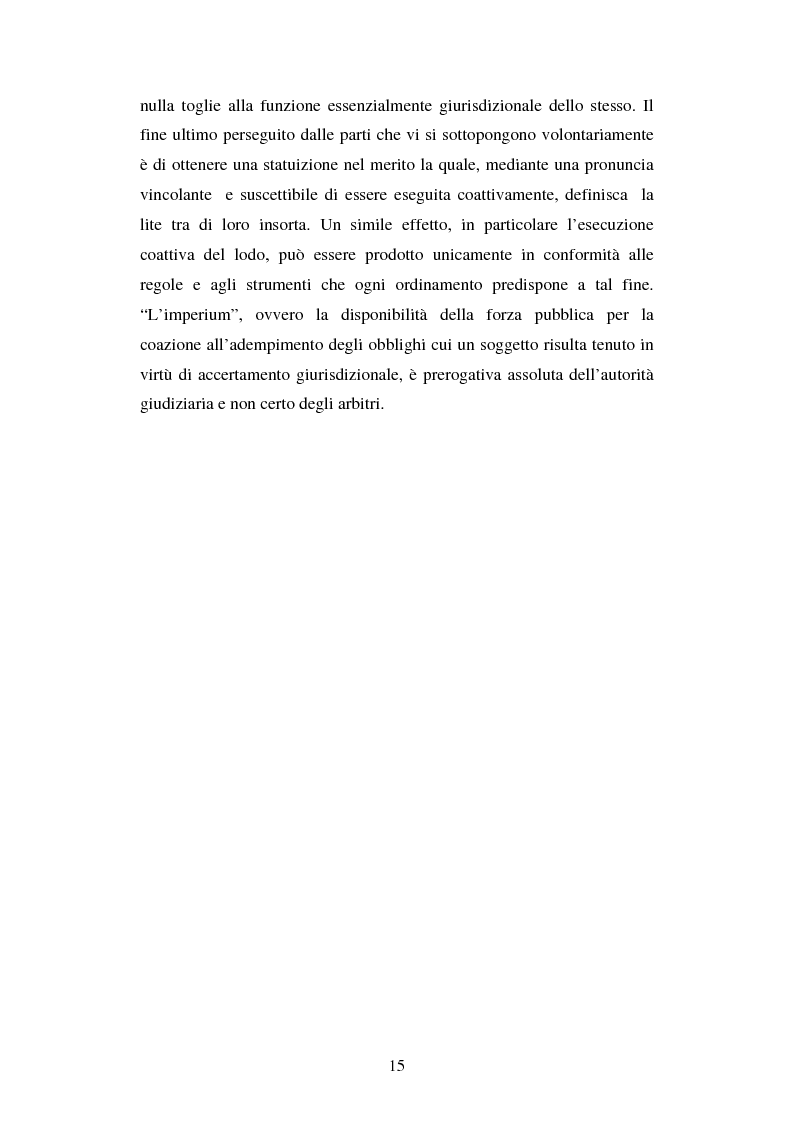 Anteprima della tesi: L’arbitrato commerciale internazionale. Il riconoscimento del lodo annullato nel paese d’origine ex articoli v(1)(e) e vII convenzione di New York del 1958, Pagina 8