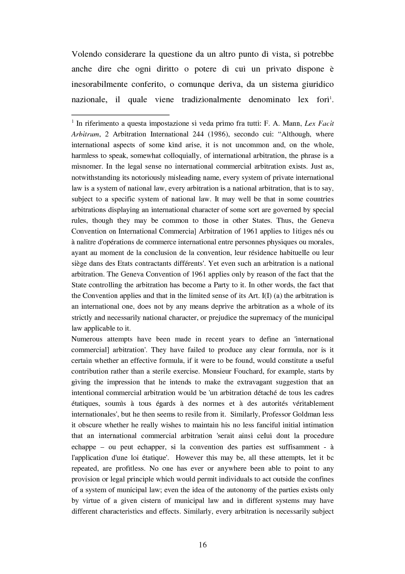 Anteprima della tesi: L’arbitrato commerciale internazionale. Il riconoscimento del lodo annullato nel paese d’origine ex articoli v(1)(e) e vII convenzione di New York del 1958, Pagina 9