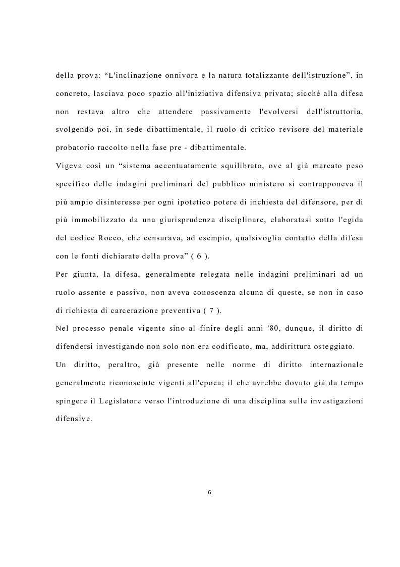 Anteprima della tesi: La disciplina delle investigazioni difensive, Pagina 10