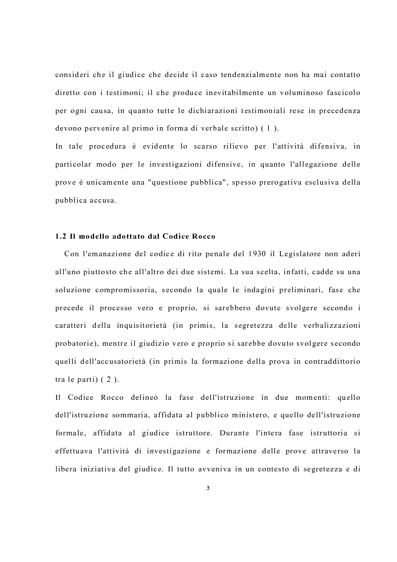 Anteprima della tesi: La disciplina delle investigazioni difensive, Pagina 7