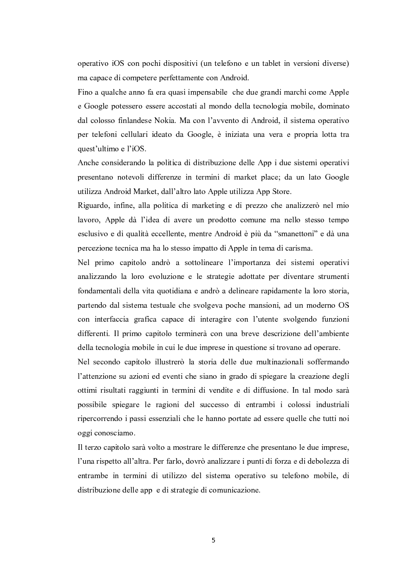 Anteprima della tesi: Modelli di sviluppo competitivo nel sistema mobile: Google vs Apple, Pagina 3