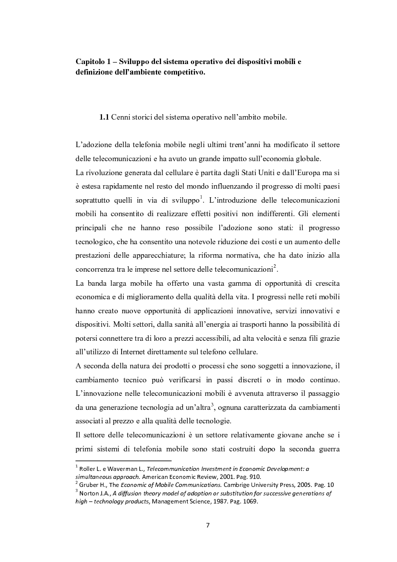 Anteprima della tesi: Modelli di sviluppo competitivo nel sistema mobile: Google vs Apple, Pagina 5