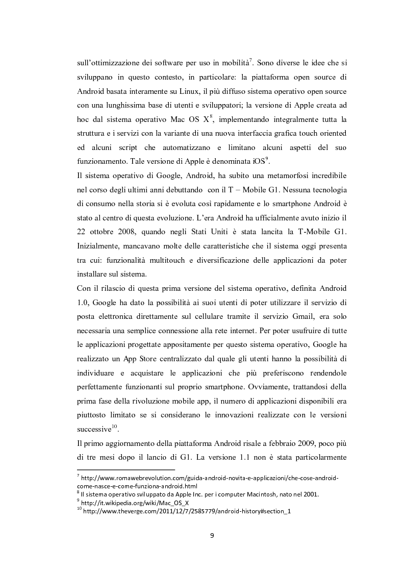 Anteprima della tesi: Modelli di sviluppo competitivo nel sistema mobile: Google vs Apple, Pagina 7