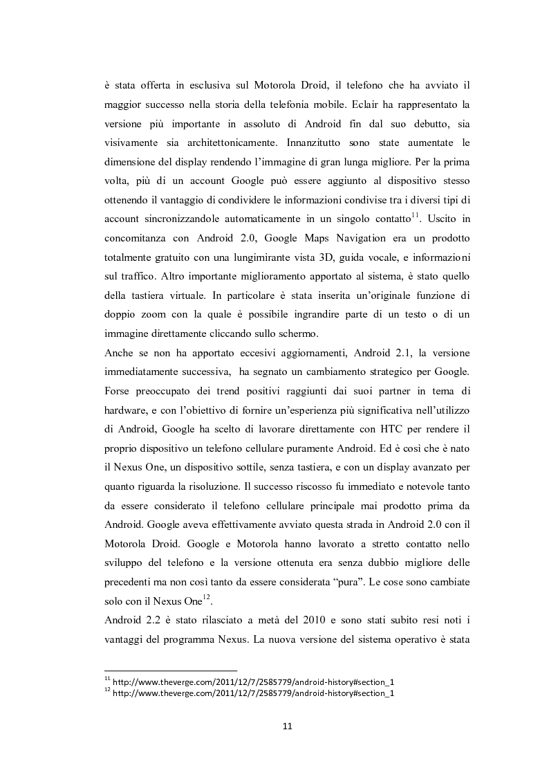 Anteprima della tesi: Modelli di sviluppo competitivo nel sistema mobile: Google vs Apple, Pagina 9