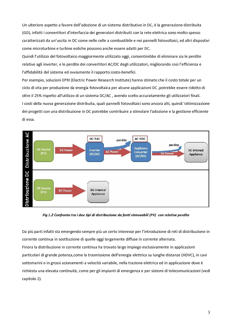 Anteprima della tesi: Sistemi in corrente continua (DC) per la razionalizzazione energetica. Studio di fattibilità per un sistema integrato di distribuzione DC ad uso residenziale (Microgrid House DC), Pagina 4