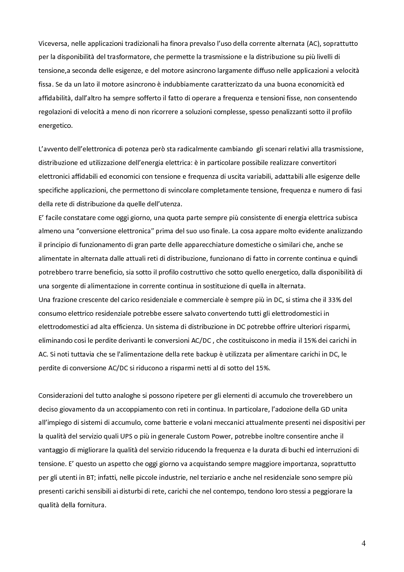 Anteprima della tesi: Sistemi in corrente continua (DC) per la razionalizzazione energetica. Studio di fattibilità per un sistema integrato di distribuzione DC ad uso residenziale (Microgrid House DC), Pagina 5