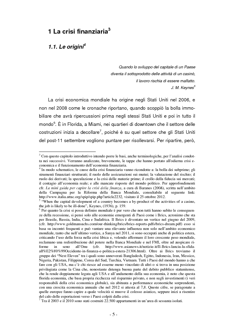 Anteprima della tesi: La finanziarizzazione dell'economia e le sue conseguenze, Pagina 5