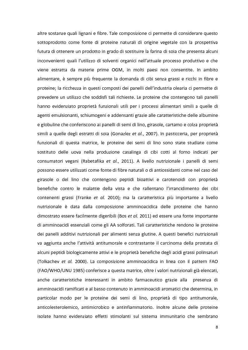 Anteprima della tesi: Impiego industriale dei panelli proteici derivanti da semi oleaginosi, Pagina 4