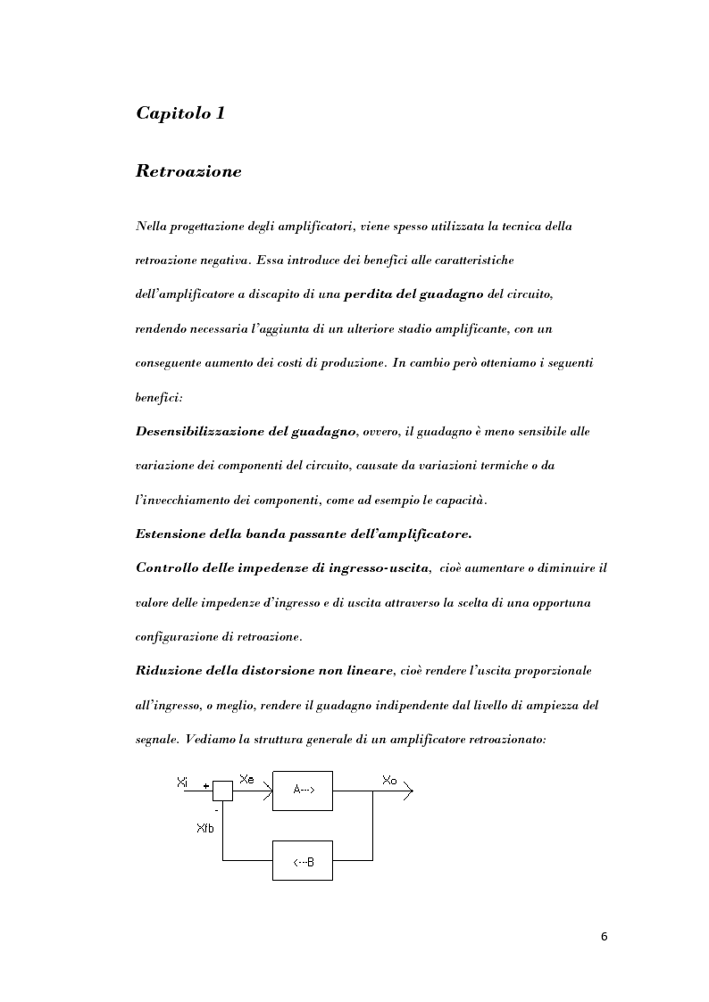 Anteprima della tesi: Analisi di strutture in controreazione per l’amplificazione di corrente, Pagina 4