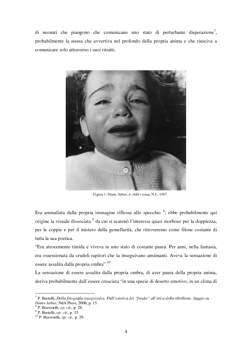 Anteprima della tesi: Il perturbante mondo di Diane Arbus, Pagina 3