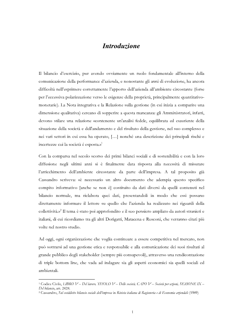 Anteprima della tesi: Dai risultati economico-finanziari ai risultati sociali ed ambientali, Pagina 3