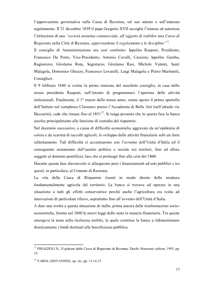 Anteprima della tesi: Cassa di Risparmio di Ravenna, edificio emblematico della cultura unificatrice dell’Italia di fine Ottocento: studio diagnostico dei prospetti, Pagina 13