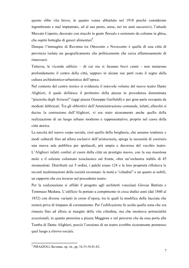 Anteprima della tesi: Cassa di Risparmio di Ravenna, edificio emblematico della cultura unificatrice dell’Italia di fine Ottocento: studio diagnostico dei prospetti, Pagina 7