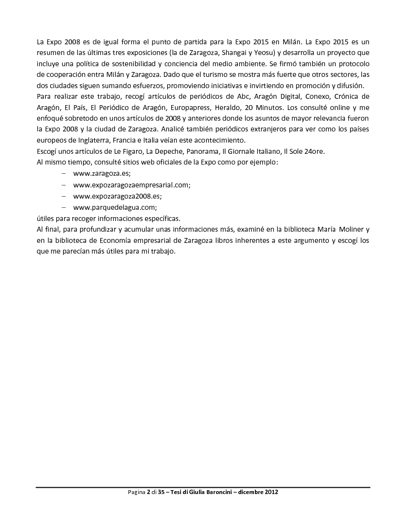 Anteprima della tesi: Expo: desarrollo de la ciudad y de su turismo, Pagina 3
