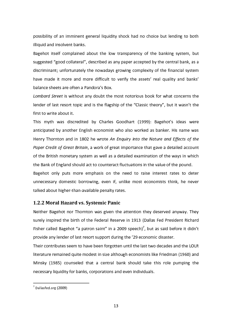 Anteprima della tesi: The Lender of Last Resort: Is There a Role for the ECB?, Pagina 10