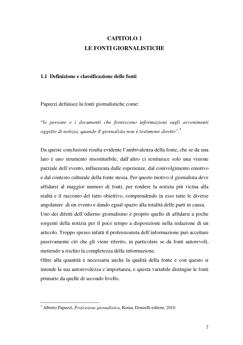 Anteprima della tesi: Il segreto professionale del giornalista: storia e casi di un diritto equivoco, Pagina 6