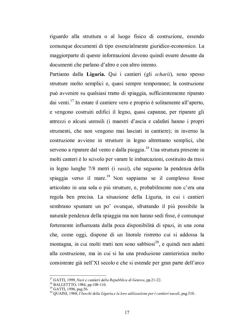 Estratto dalla tesi: Il cantiere navale medievale nel Mediterraneo: un problema archeologico
