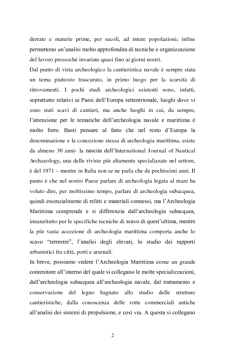 Anteprima della tesi: Il cantiere navale medievale nel Mediterraneo: un problema archeologico, Pagina 3