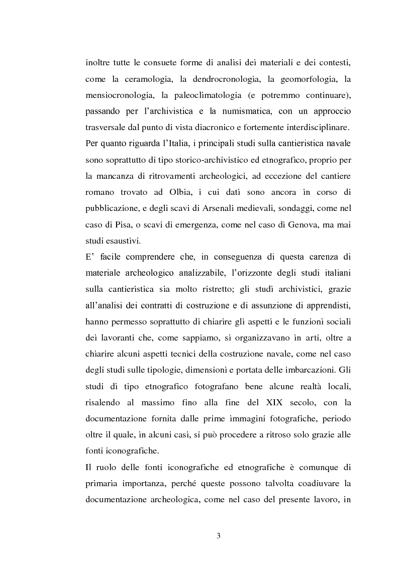 Anteprima della tesi: Il cantiere navale medievale nel Mediterraneo: un problema archeologico, Pagina 4