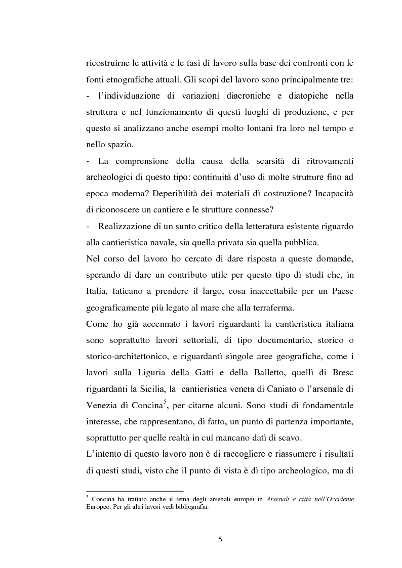Anteprima della tesi: Il cantiere navale medievale nel Mediterraneo: un problema archeologico, Pagina 6