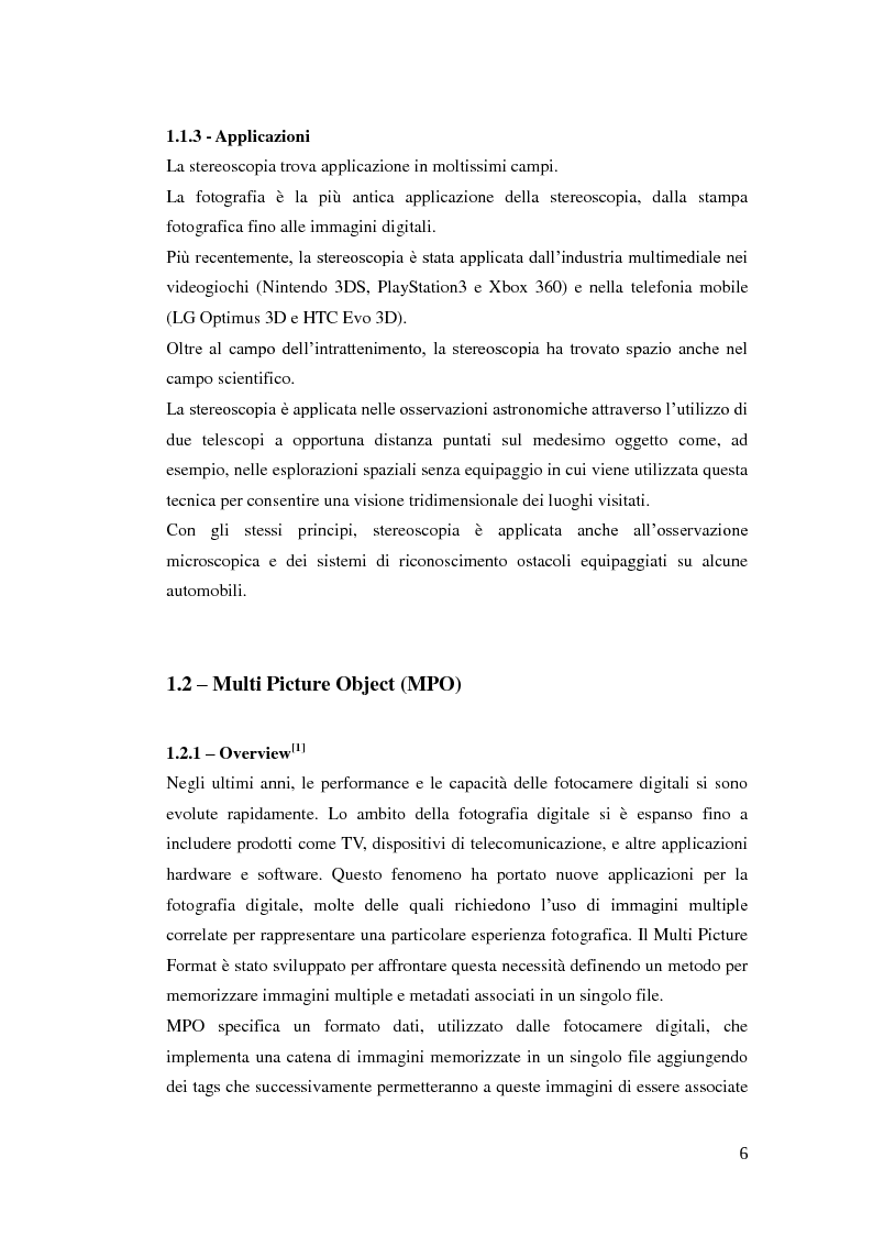 Anteprima della tesi: Analisi e compressione adattiva di immagini stereoscopiche in formato MPO, Pagina 4