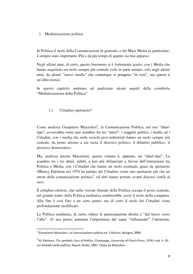 Anteprima della tesi: Politica e Comunicazione: Il caso del sig. B, Pagina 4