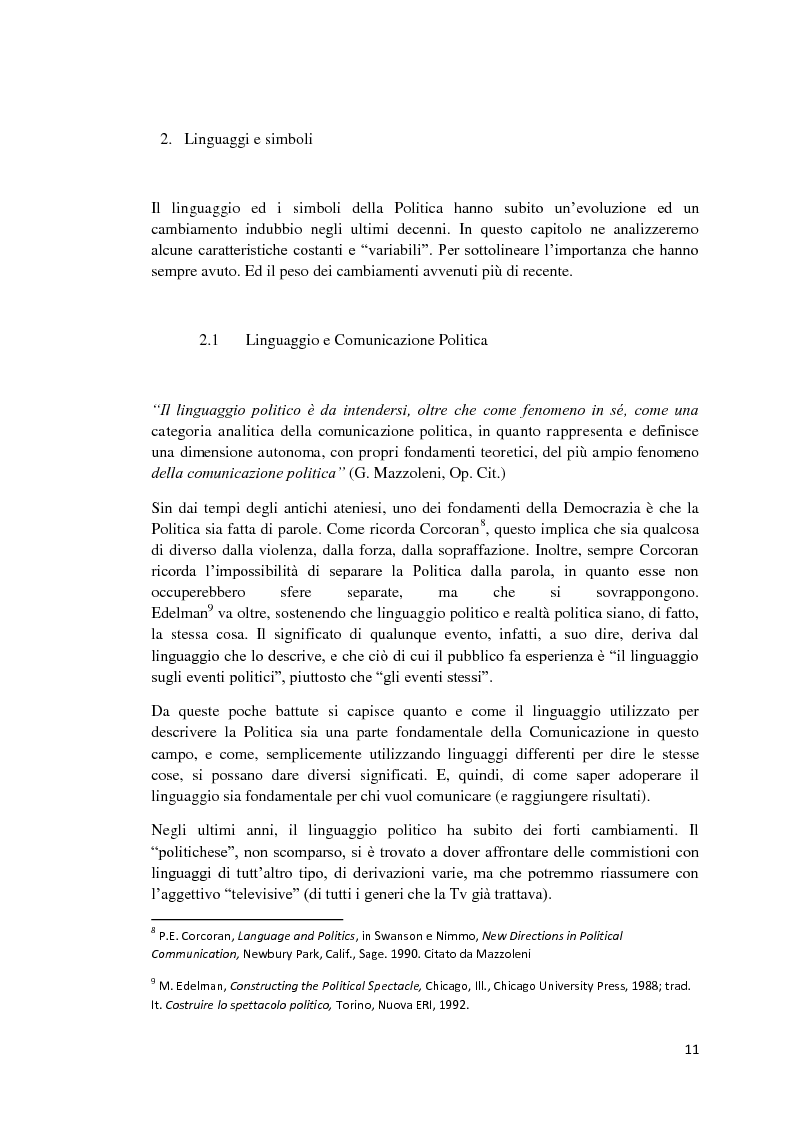Anteprima della tesi: Politica e Comunicazione: Il caso del sig. B, Pagina 7