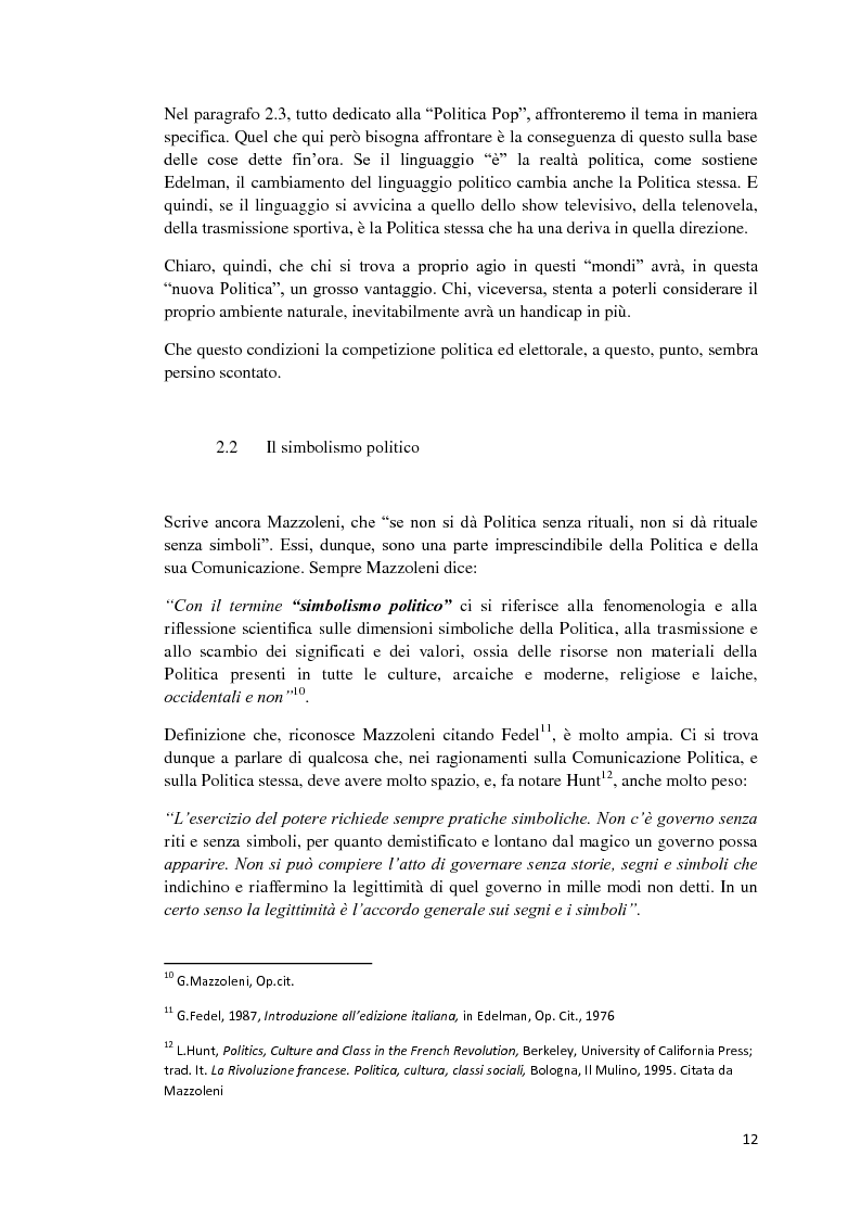 Anteprima della tesi: Politica e Comunicazione: Il caso del sig. B, Pagina 8