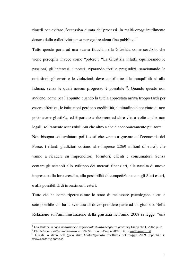 Anteprima della tesi: La durata irragionevole del processo civile italiano, Pagina 4