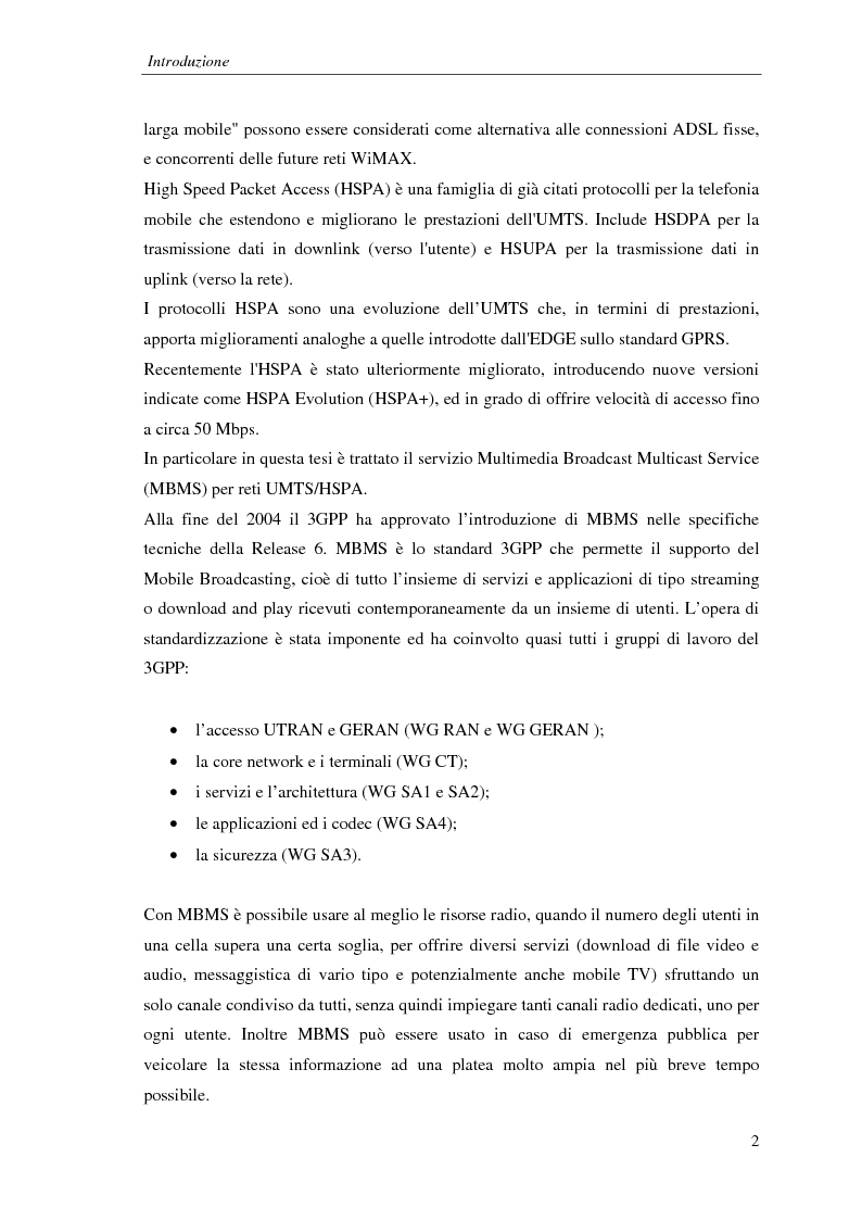 Anteprima della tesi: Proposta di una tecnica adattiva di gestione delle risorse per reti cellulari UMTS/HSPA, Pagina 3