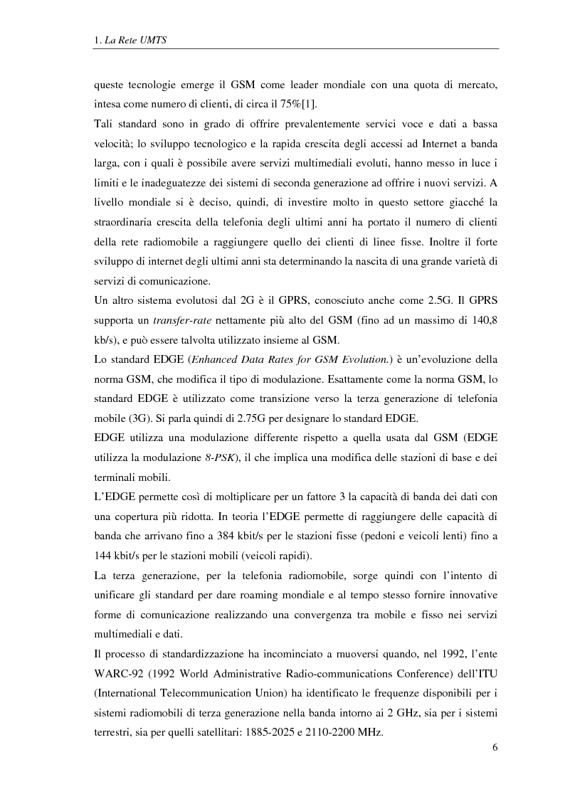 Anteprima della tesi: Proposta di una tecnica adattiva di gestione delle risorse per reti cellulari UMTS/HSPA, Pagina 7
