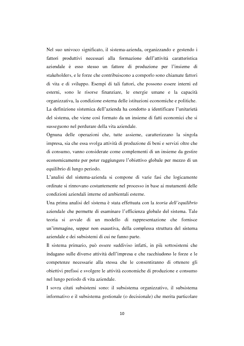 Anteprima della tesi: Gli equilibri nelle aziende turistiche: il caso delle imprese ricettive-alberghiere e dei tour operators, Pagina 7