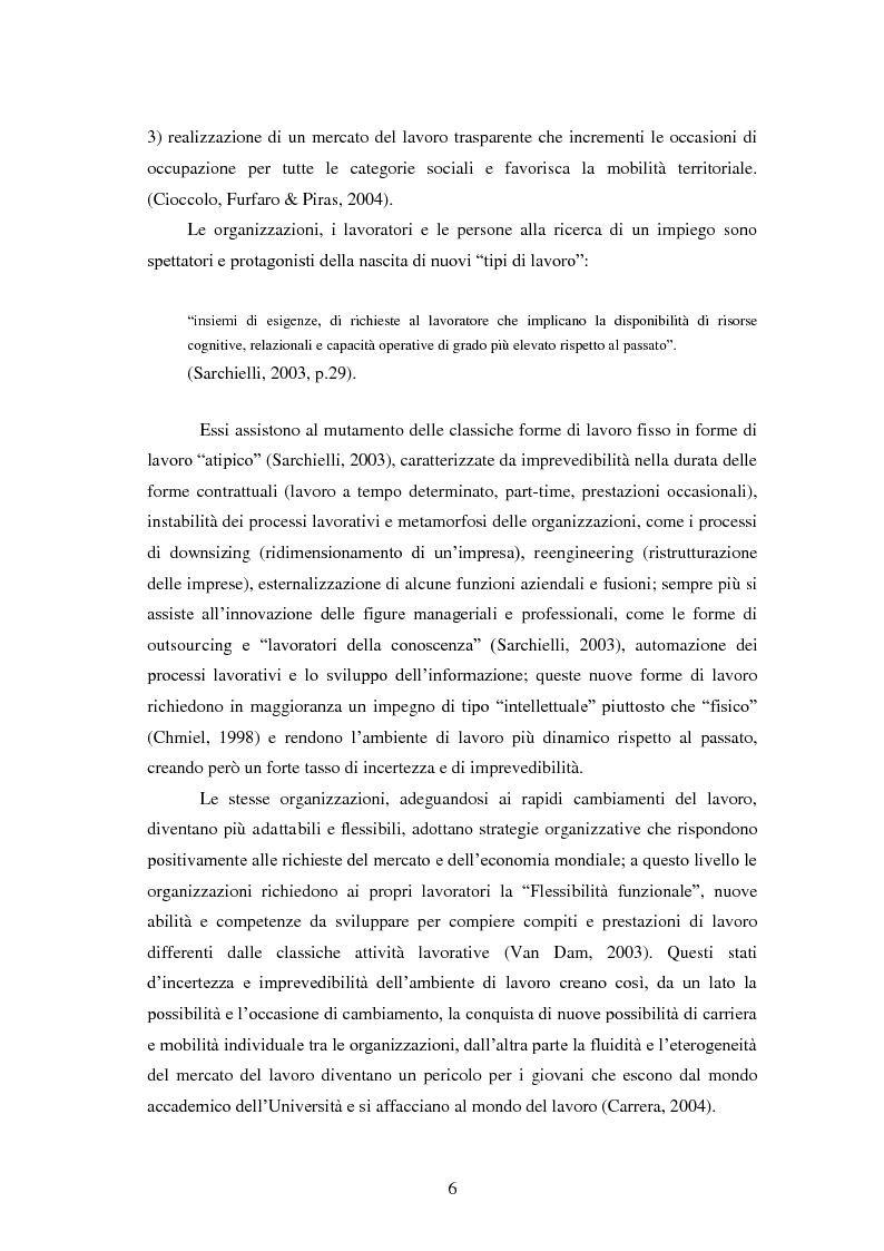Anteprima della tesi: Employability: una risorsa individuale per l’occupazione. Uno studio esplorativo sulla relazione tra Employability e Caratteristiche del Sé., Pagina 5
