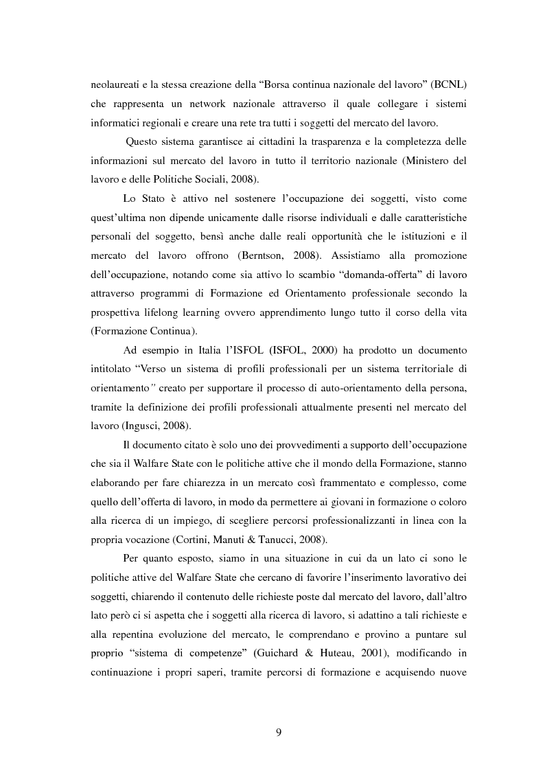 Anteprima della tesi: Employability: una risorsa individuale per l’occupazione. Uno studio esplorativo sulla relazione tra Employability e Caratteristiche del Sé., Pagina 8
