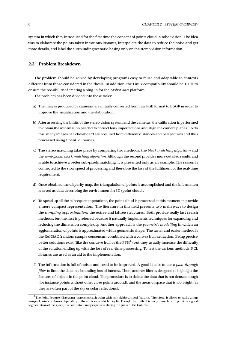 Anteprima della tesi: Stereo Vision Based Object Detection for Mobile Robots (Stereo Visione per il Riconoscimento di Oggetti nella Robotica Mobile), Pagina 10