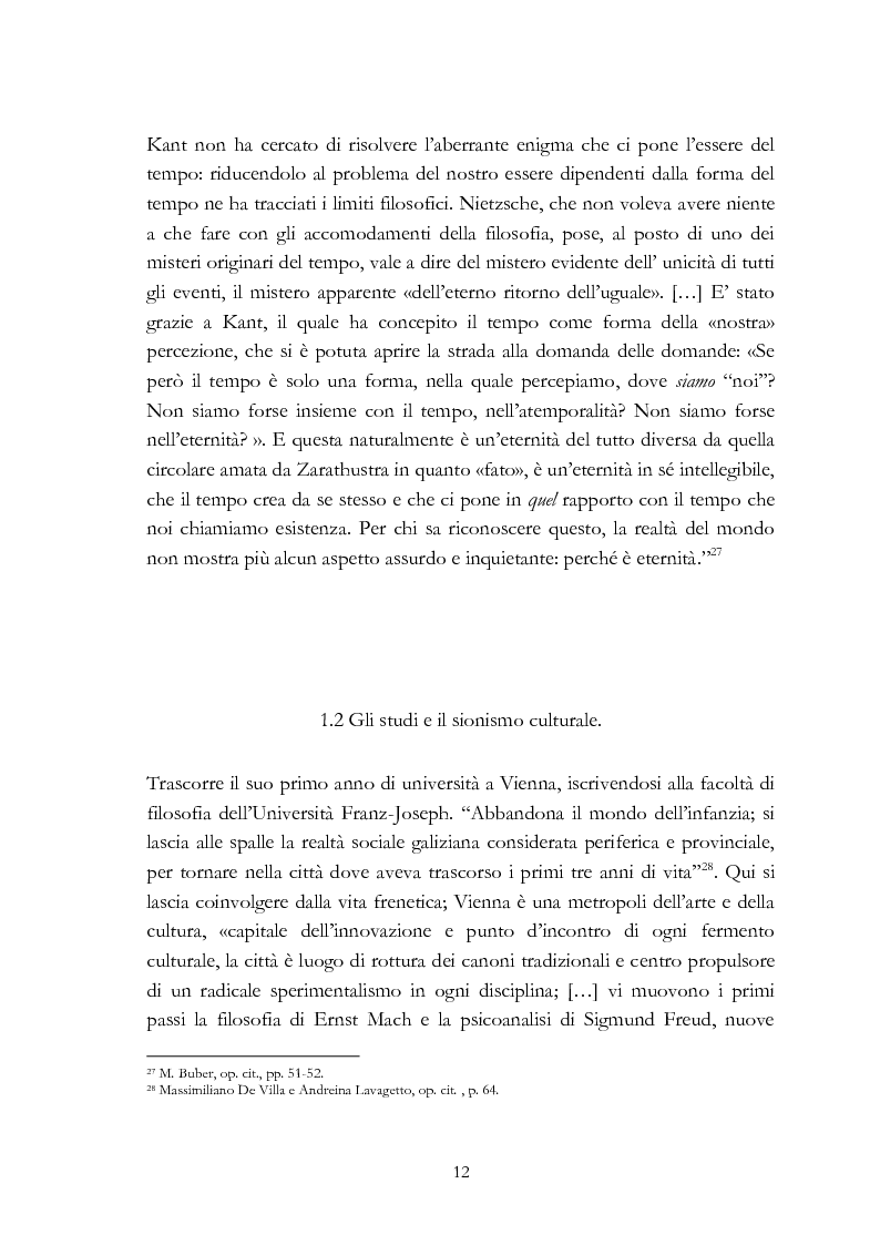 Anteprima della tesi: Ebraismo e filosofia del dialogo in Martin Buber, Pagina 10