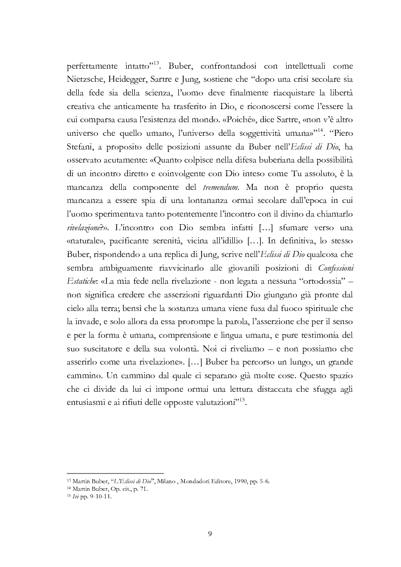 Anteprima della tesi: Ebraismo e filosofia del dialogo in Martin Buber, Pagina 7