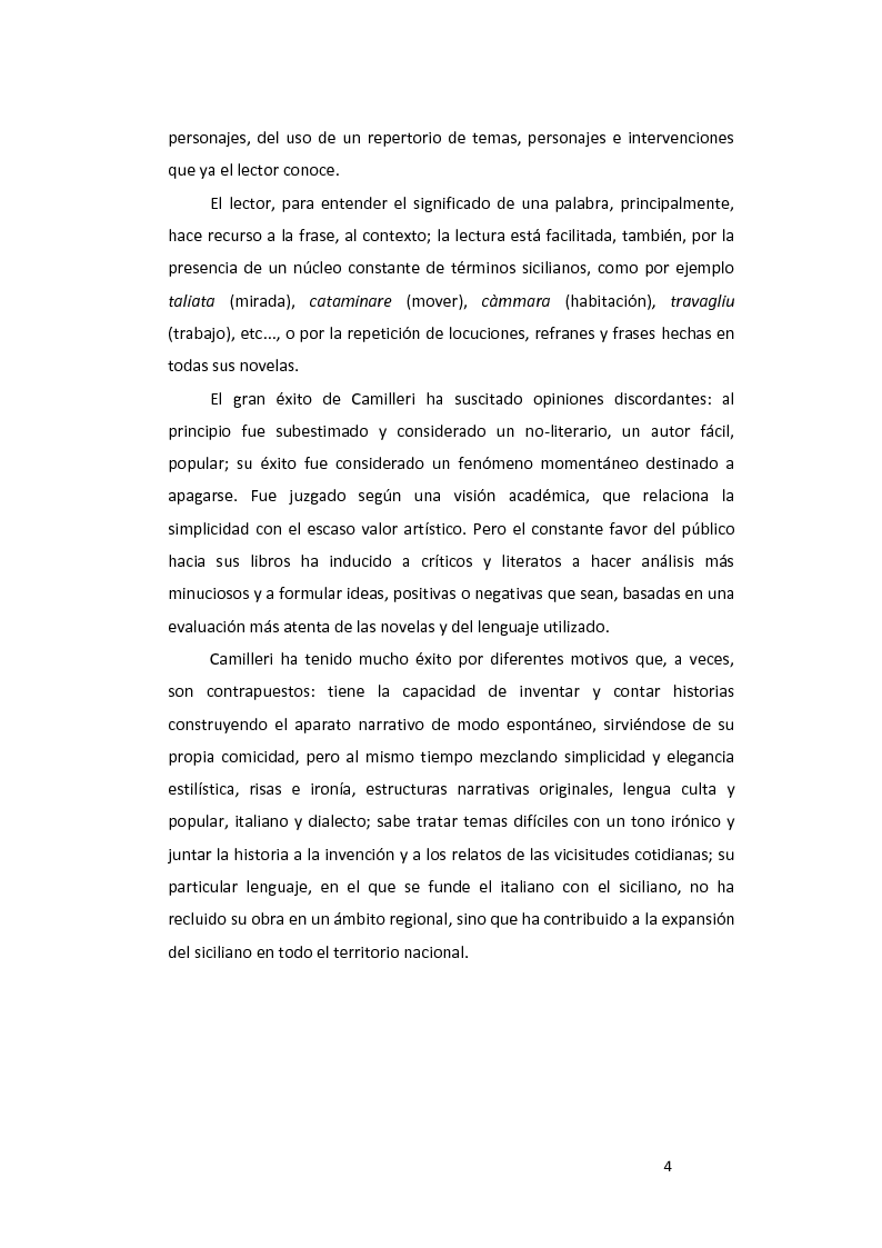Anteprima della tesi: ''La pazienza del ragno'' de Andrea Camilleri: de la novela a la película, con un estudio de la traducción al español, Pagina 5