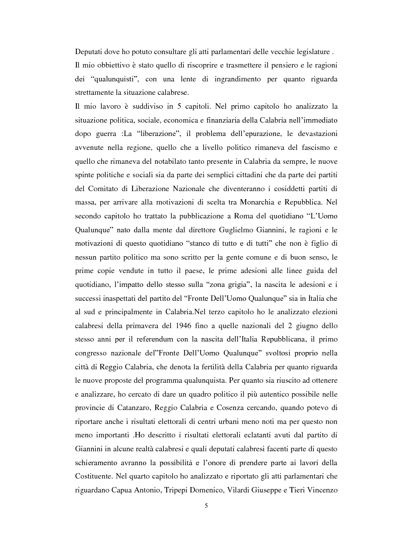 Anteprima della tesi: L’ "uomo qualunque" in Calabria, Pagina 3