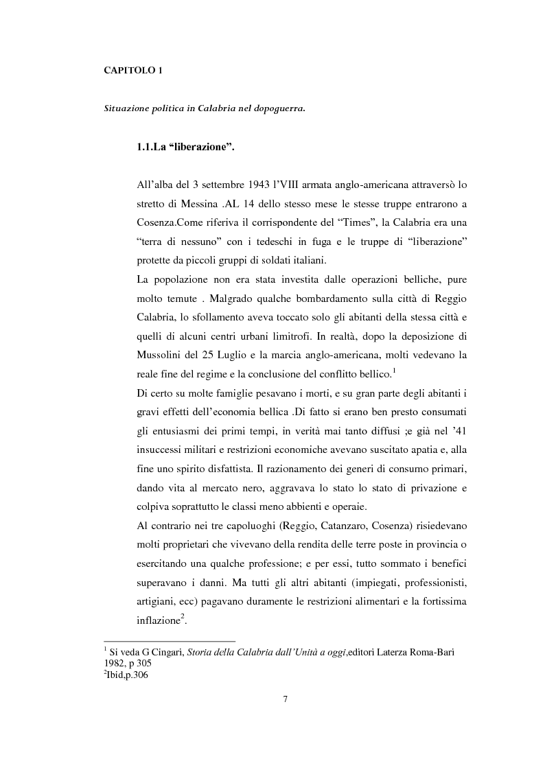 Anteprima della tesi: L’ "uomo qualunque" in Calabria, Pagina 5